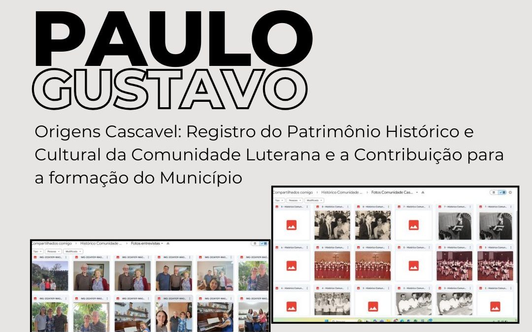 Projeto aprovado pela Lei Paulo Gustavo produz um livro que apresenta a trajetória histórica da Comunidade Luterana em Cascavel